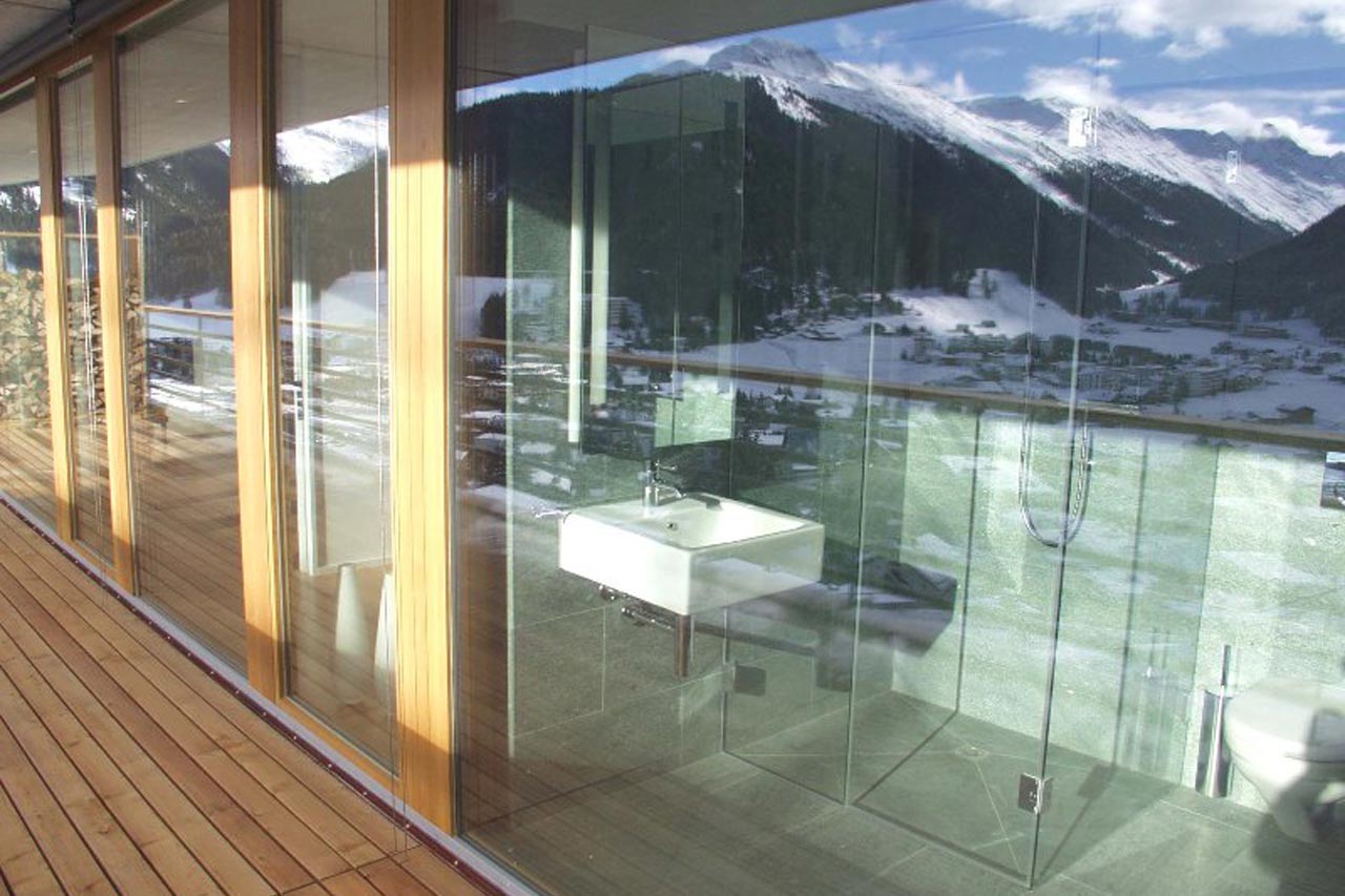 Bathroom in Apartment Bortji, Davos