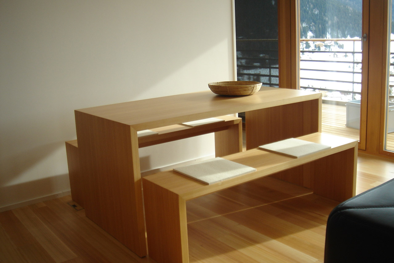 Living area in Apartment Bortji, Davos