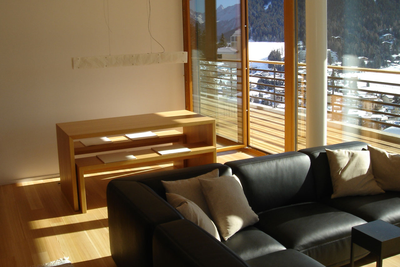 Living area in Apartment Bortji, Davos
