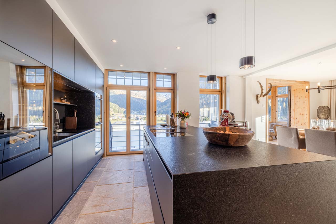 Kitchen in Apartment Mountain Dream, Davos
