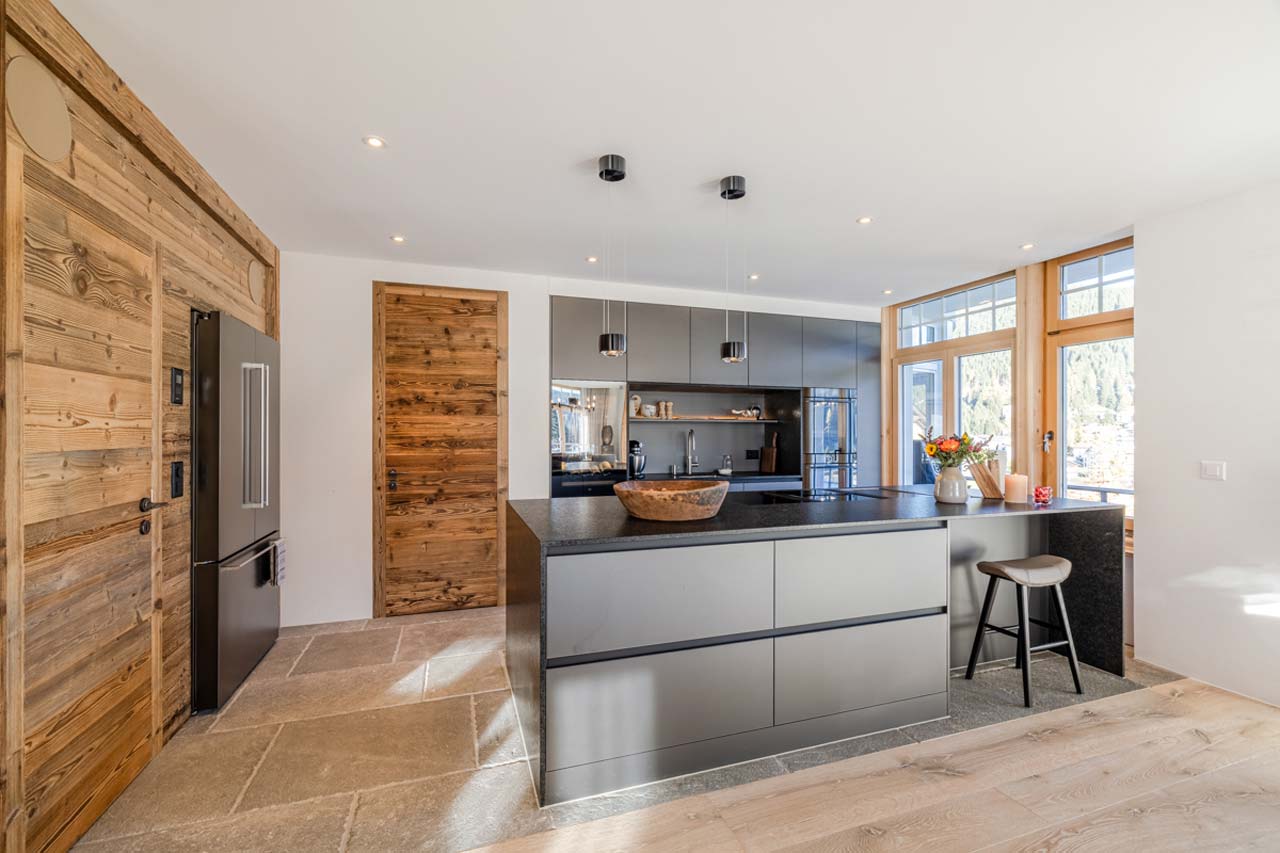 Kitchen in Apartment Mountain Dream, Davos