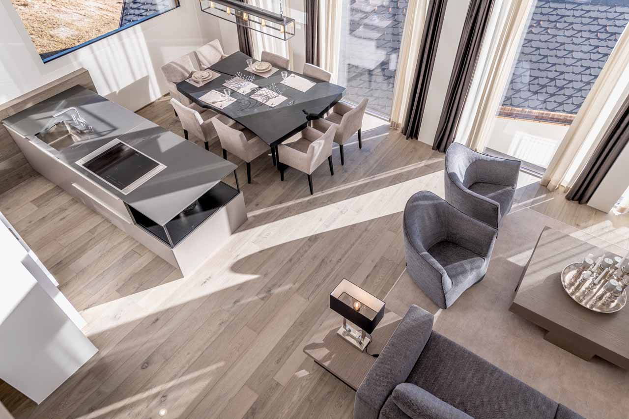 Living area in Chalet Seehorn, Davos