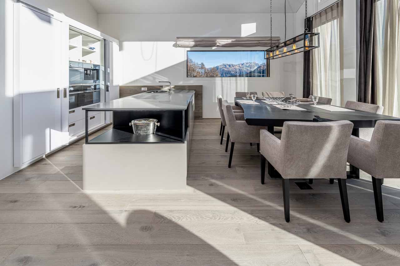 Living area in Chalet Seehorn, Davos