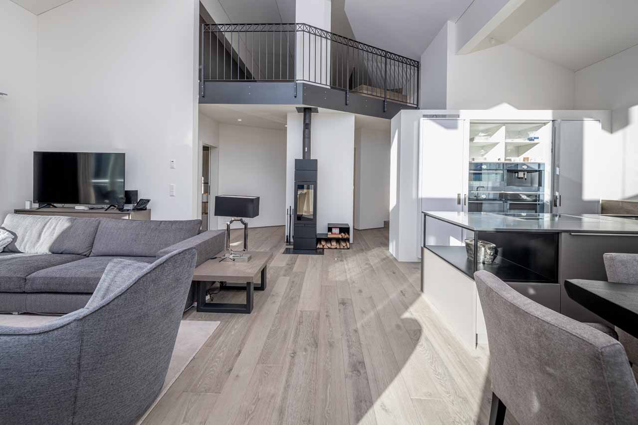 Living area in Chalet Seehorn, Davos