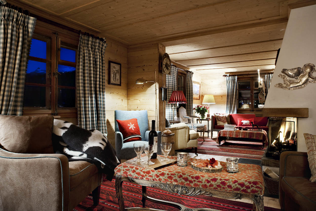 Living area in Chalet Bear, Klosters