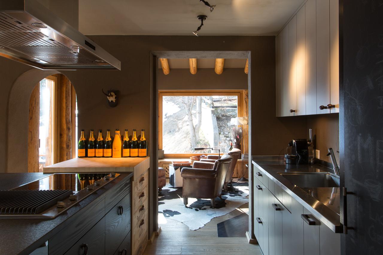Living area in Chalet Bortji, Davos