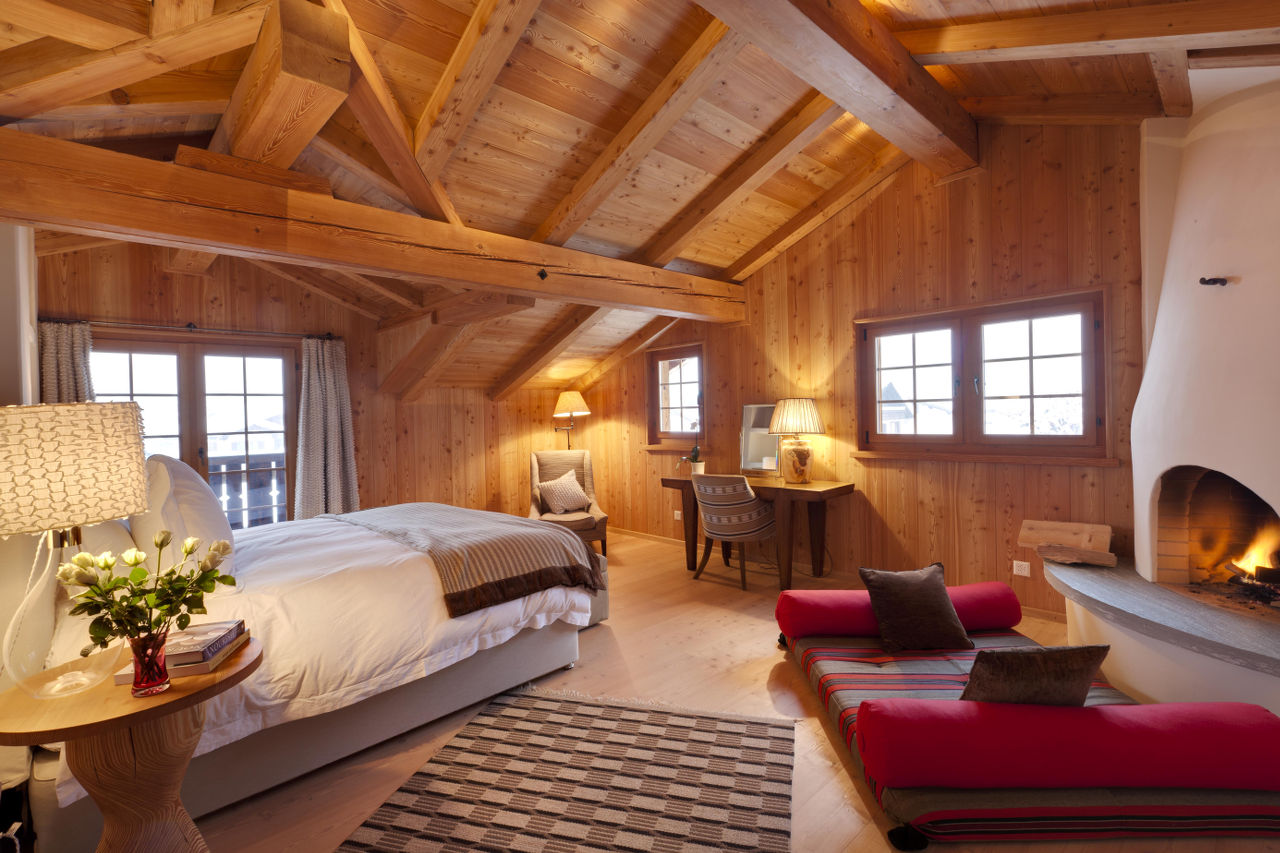 Bedroom in Chalet Chimera, Klosters
