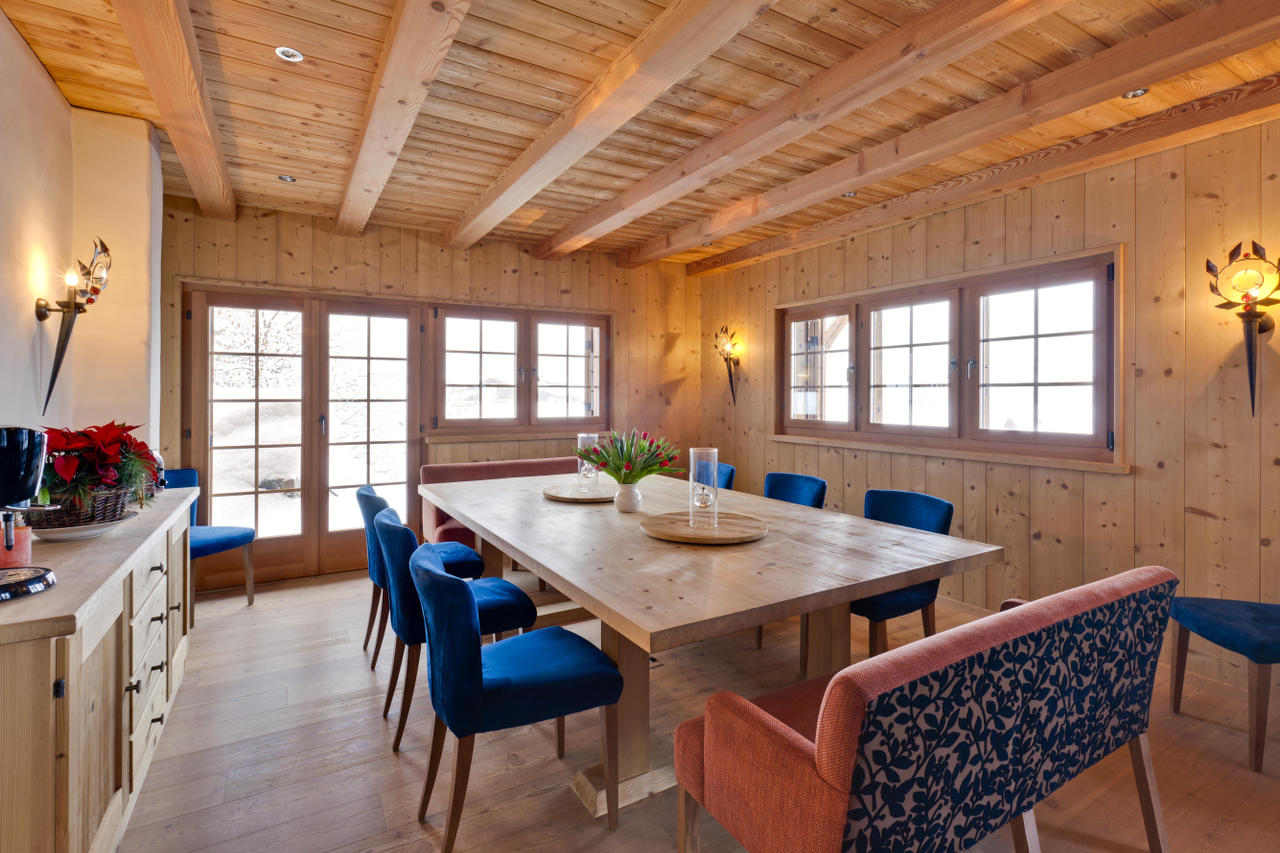 Dining area in Chalet Chimera, Klosters