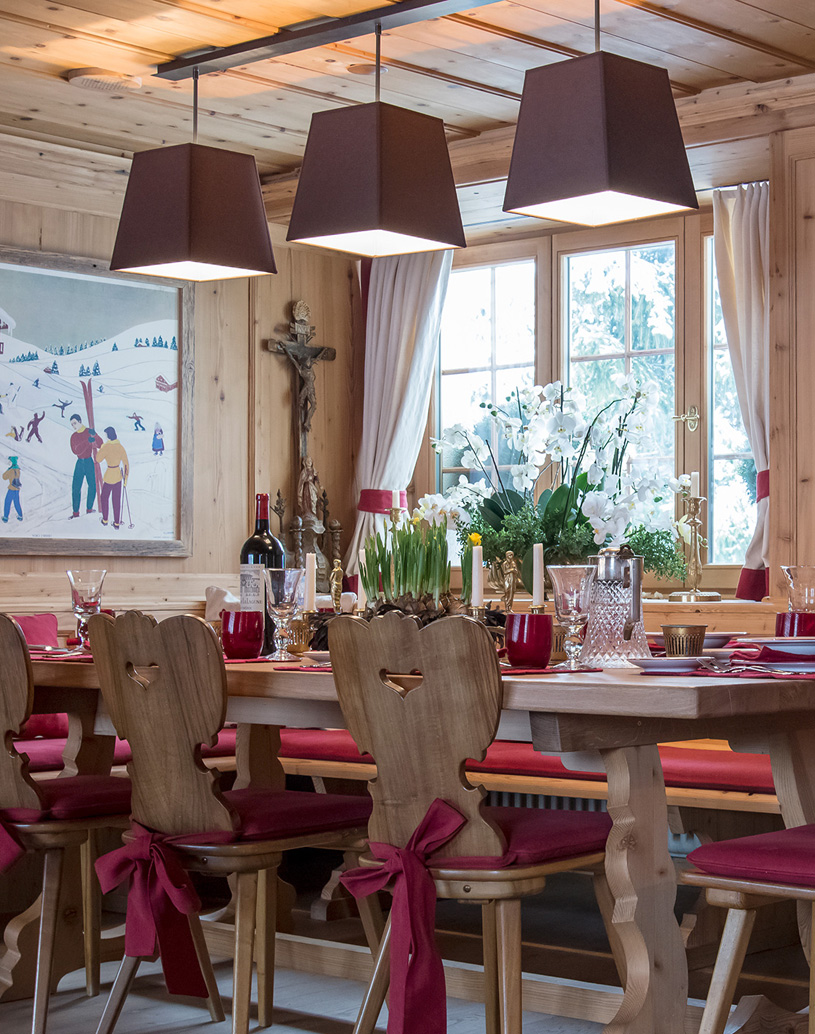 Living area in Chalet Maldeghem, Klosters