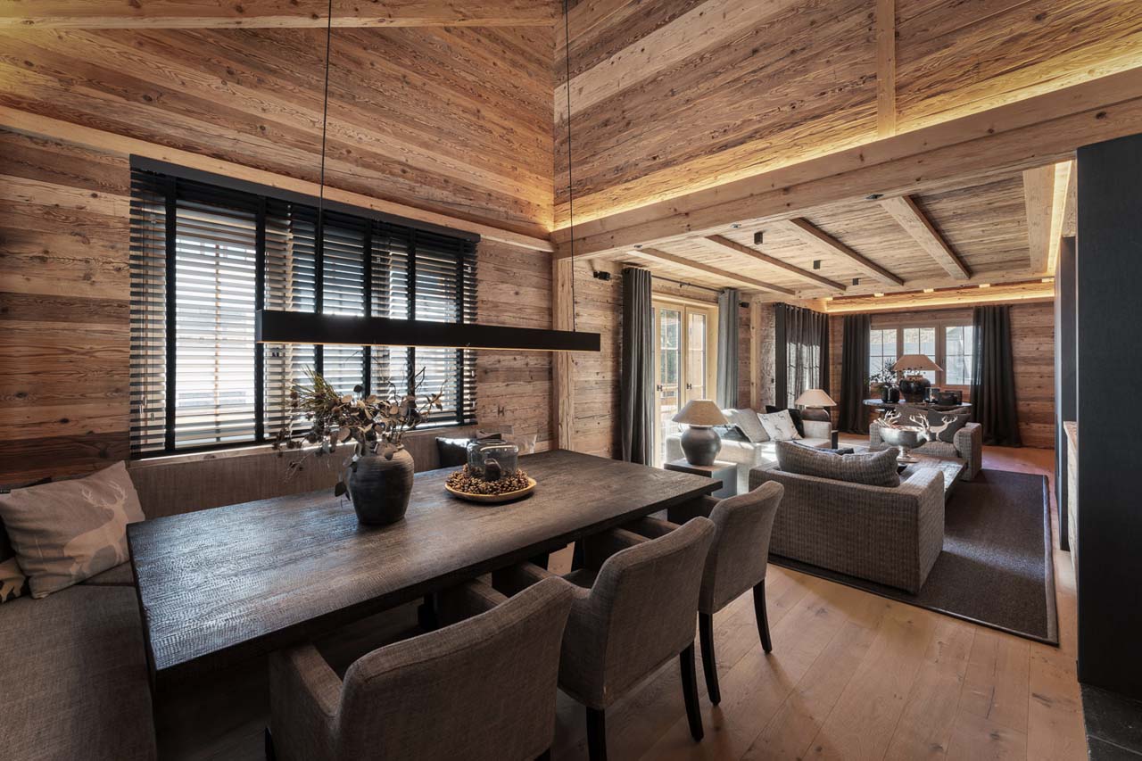 Dining room in Chalet Wood, Davos