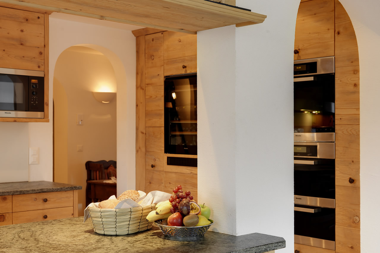 Living area in Chesa Falcun, Klosters