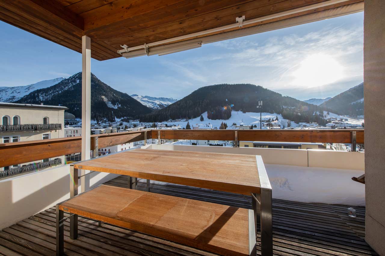 Balcony in Penthouse Flora, Davos