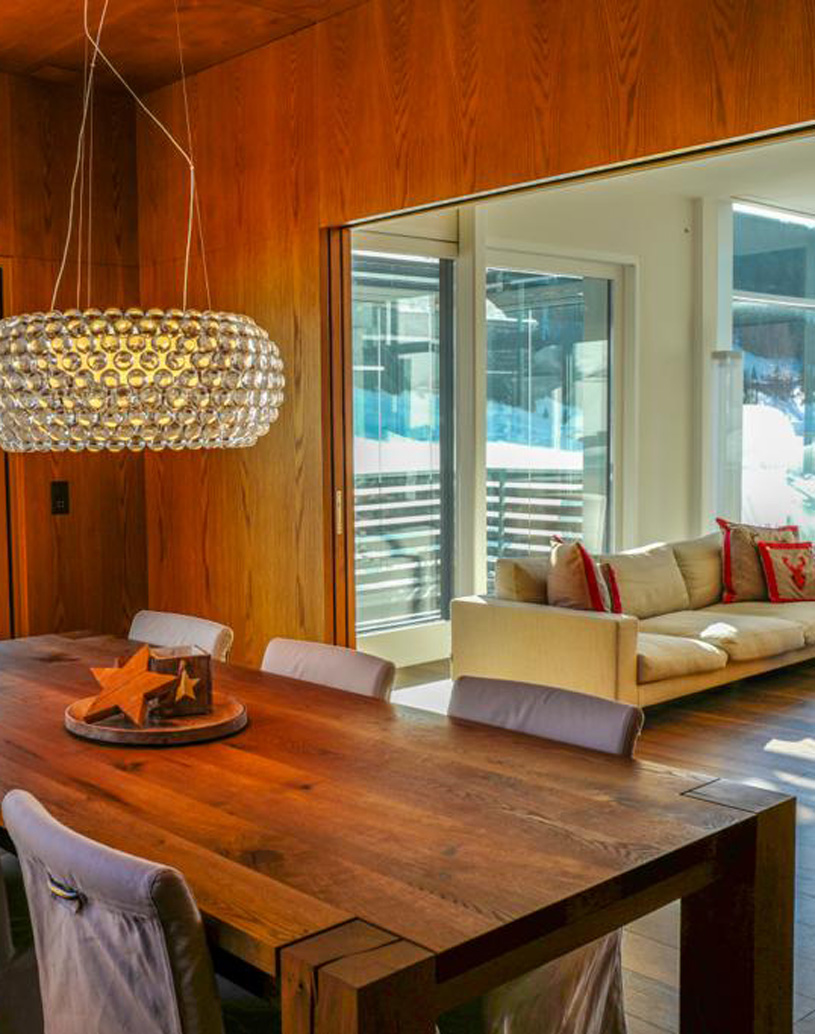 Living area in Penthouse Green, Davos
