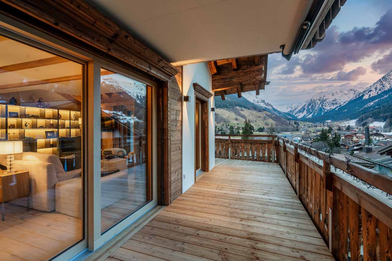 Balcony in Penthouse Silvretta, Klosters