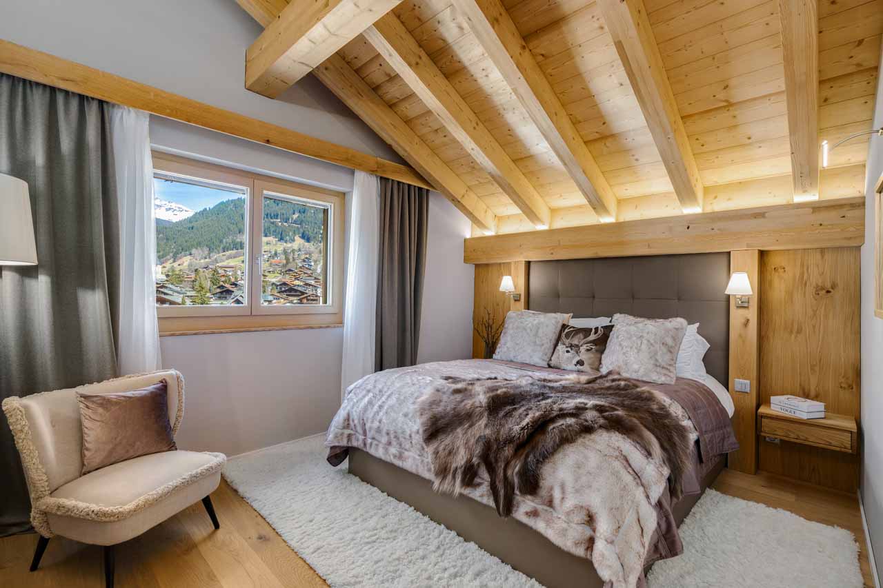 Bedroom in Penthouse Silvretta, Klosters