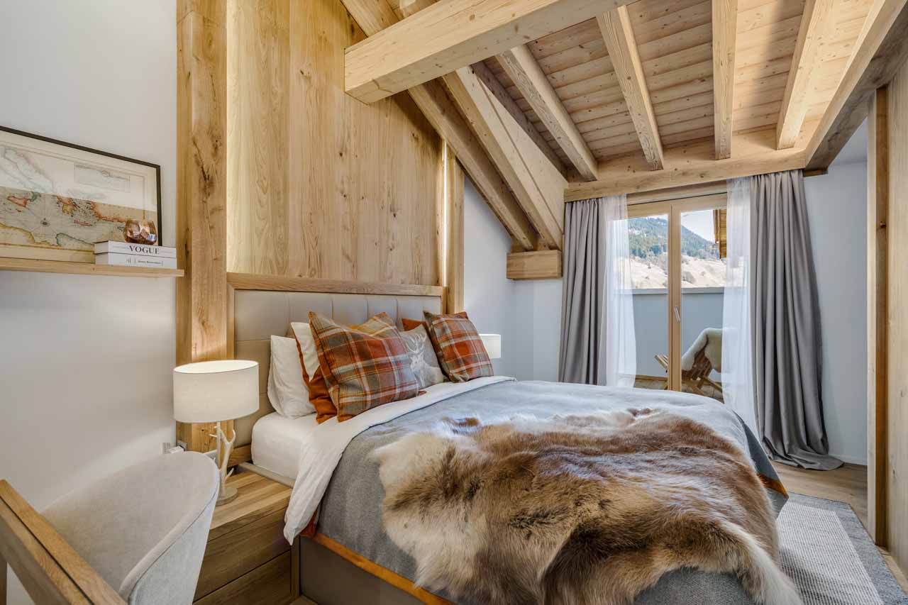 Bedroom in Penthouse Silvretta, Klosters