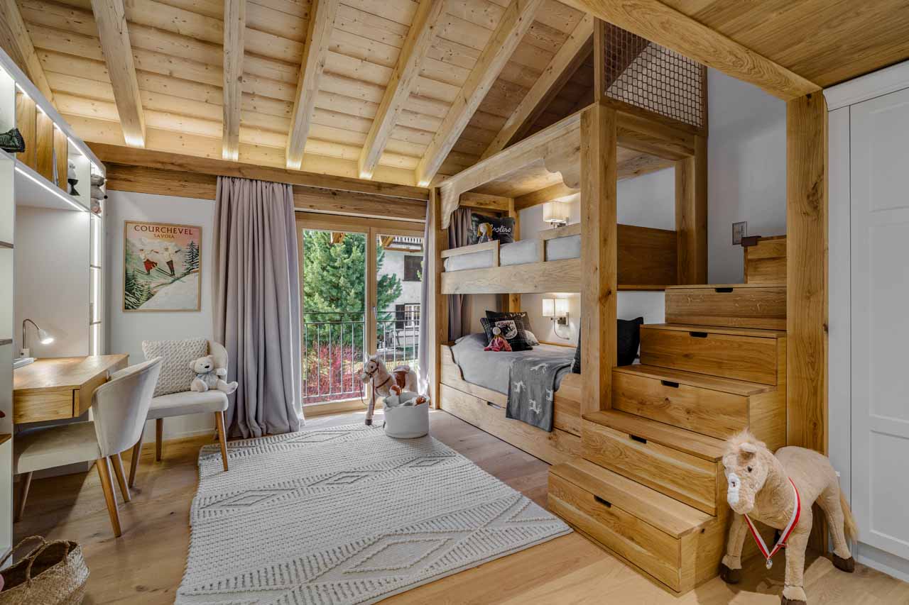 Bunk room in Penthouse Silvretta, Klosters