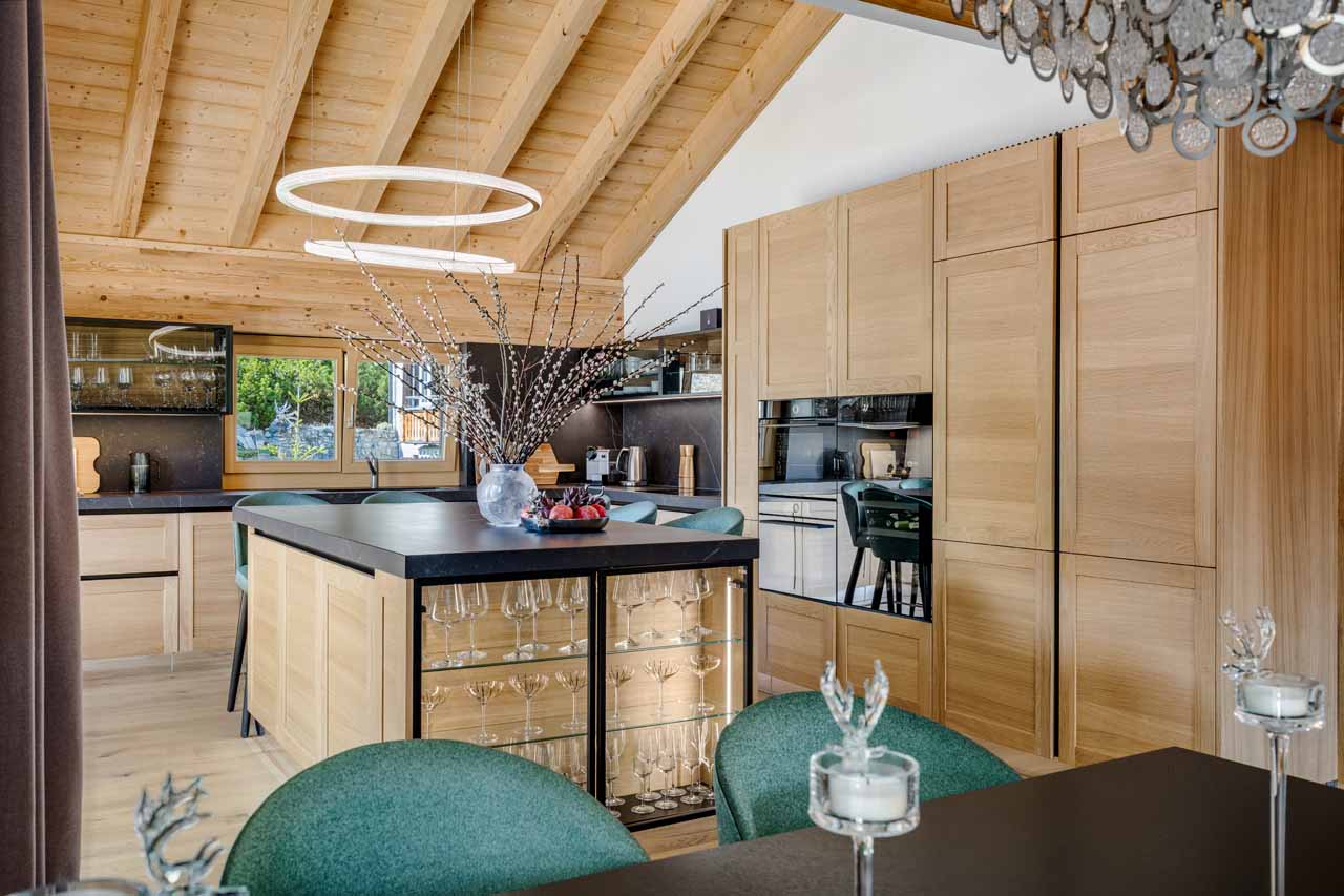 Kitchen in Penthouse Silvretta, Klosters