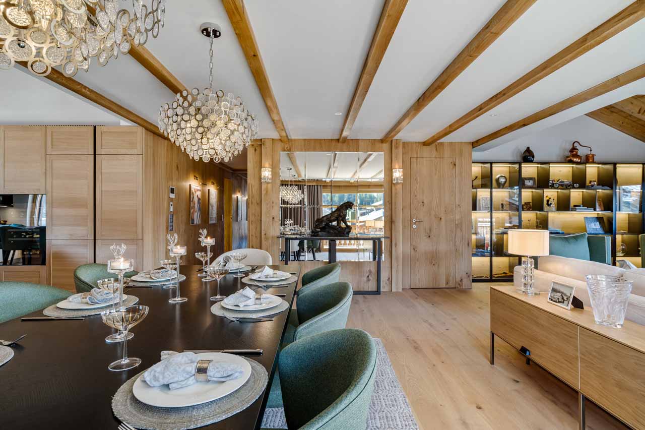 Dining area in Penthouse Silvretta, Klosters