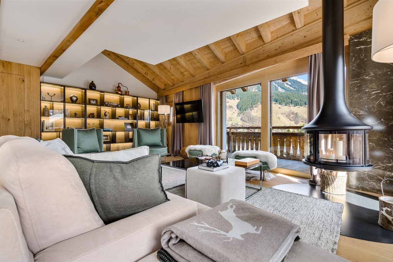 Living area in Penthouse Silvretta