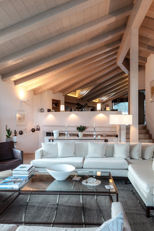 Living area in Villa Grialetsch, Klosters