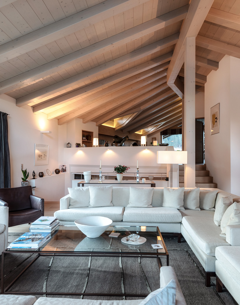 Living area in Villa Grialetsch, Klosters