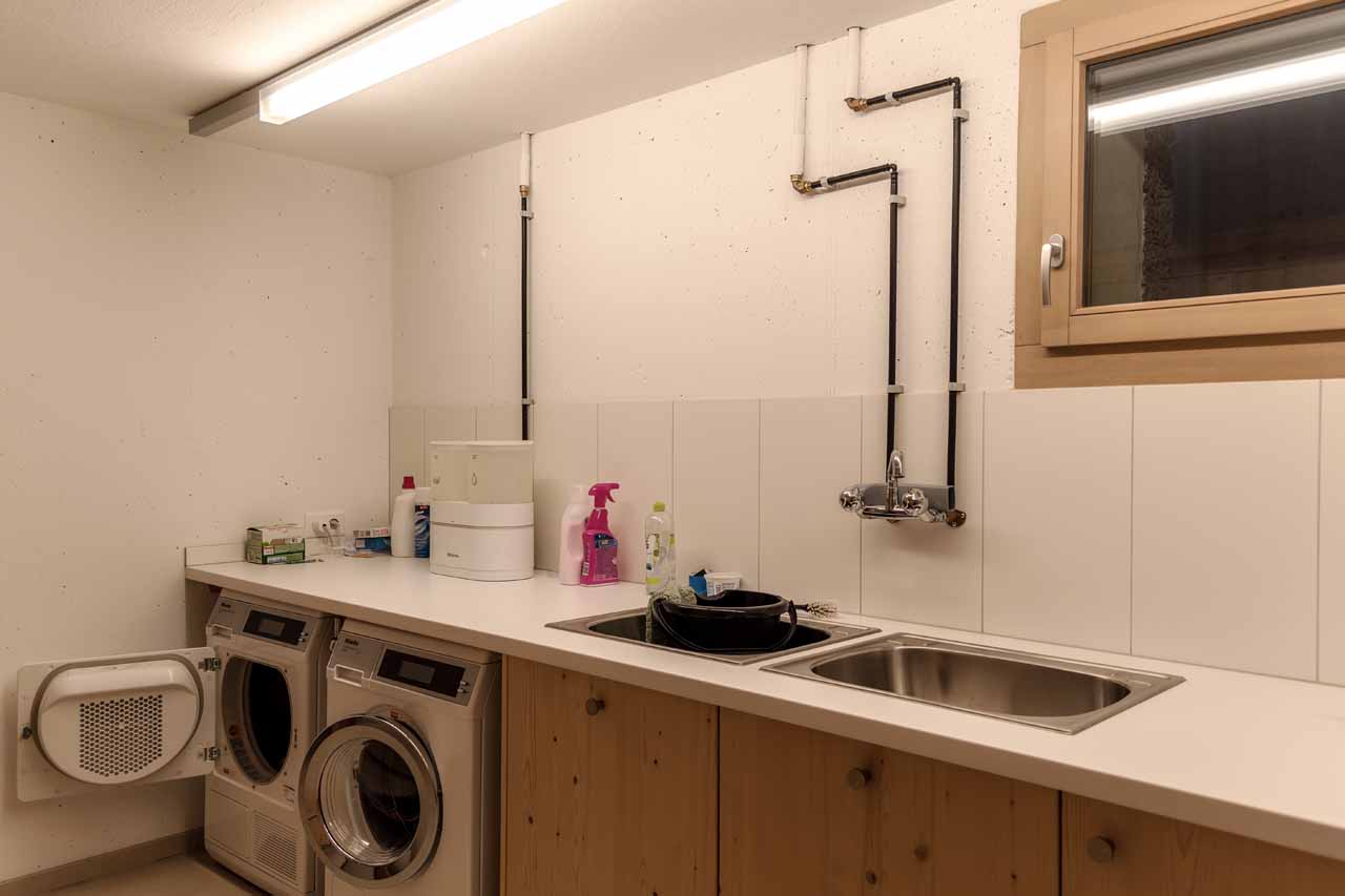 Laundry room in Villa Grialetsch, Klosters