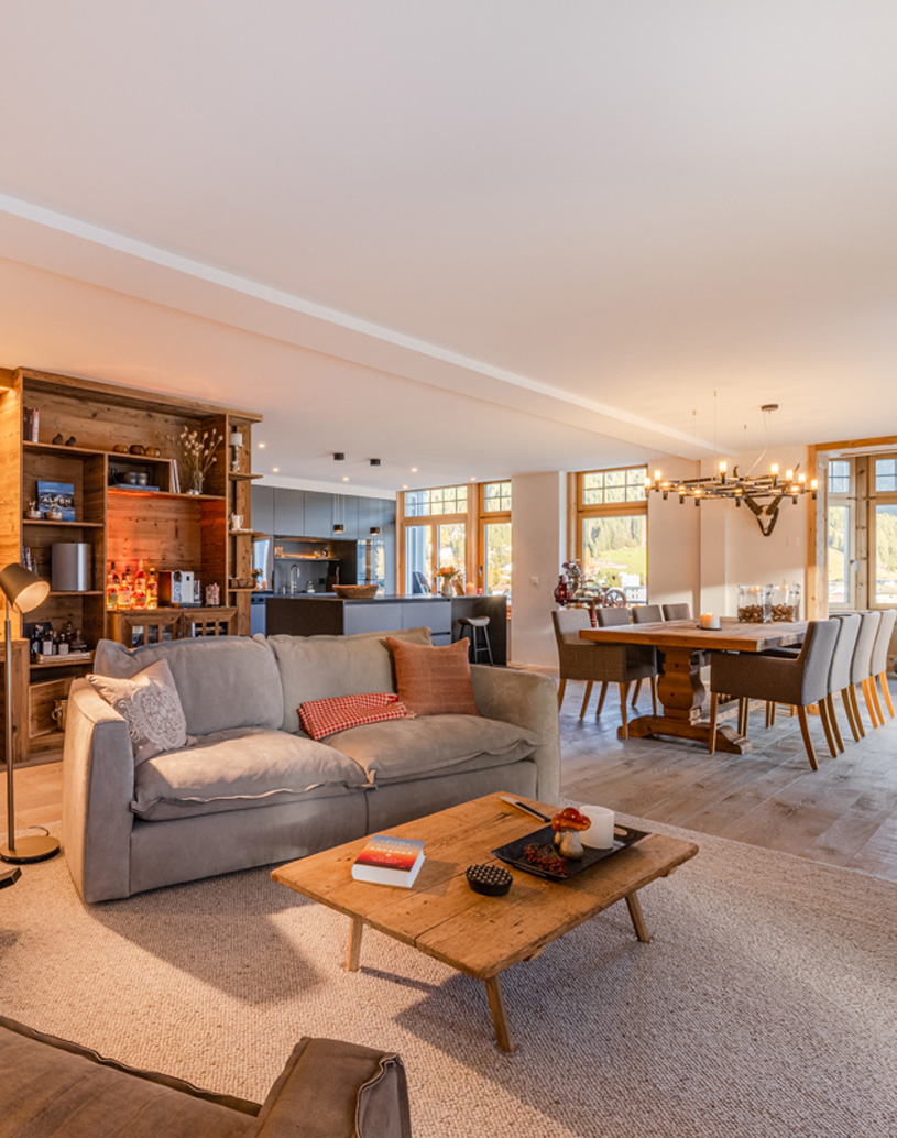 Living area in Apartment Mountain Dream, Davos