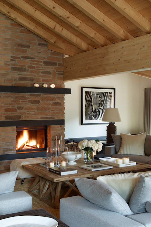 Living area in Haus Alpina, Klosters