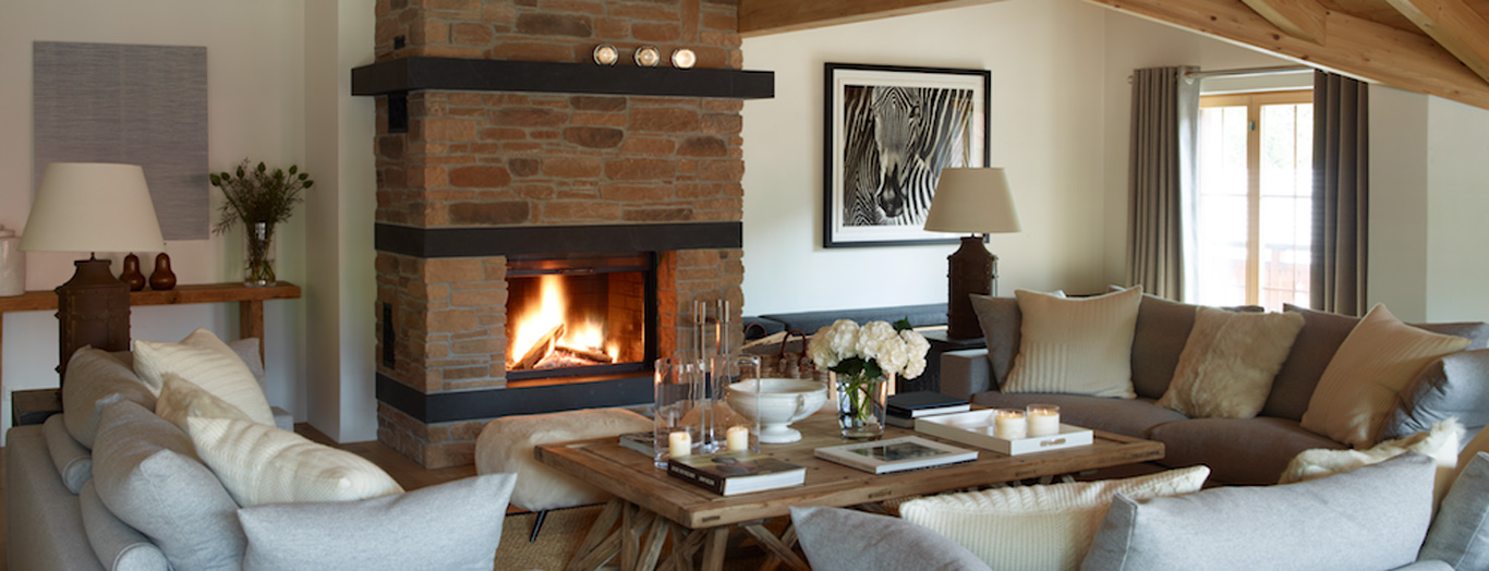 Living area in Haus Alpina, Klosters