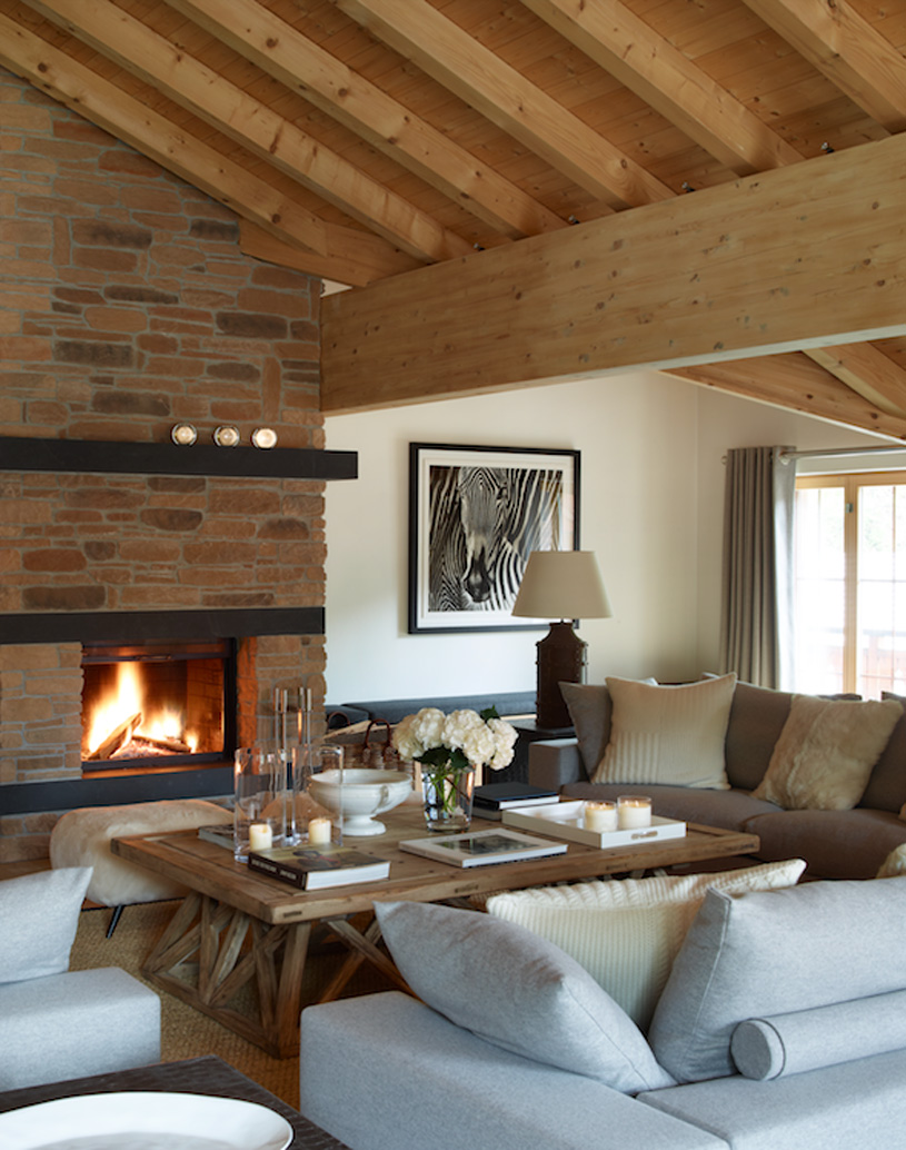 Living area in Haus Alpina, Klosters