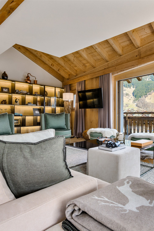 Living room in Penthouse Silvretta, Klosters
