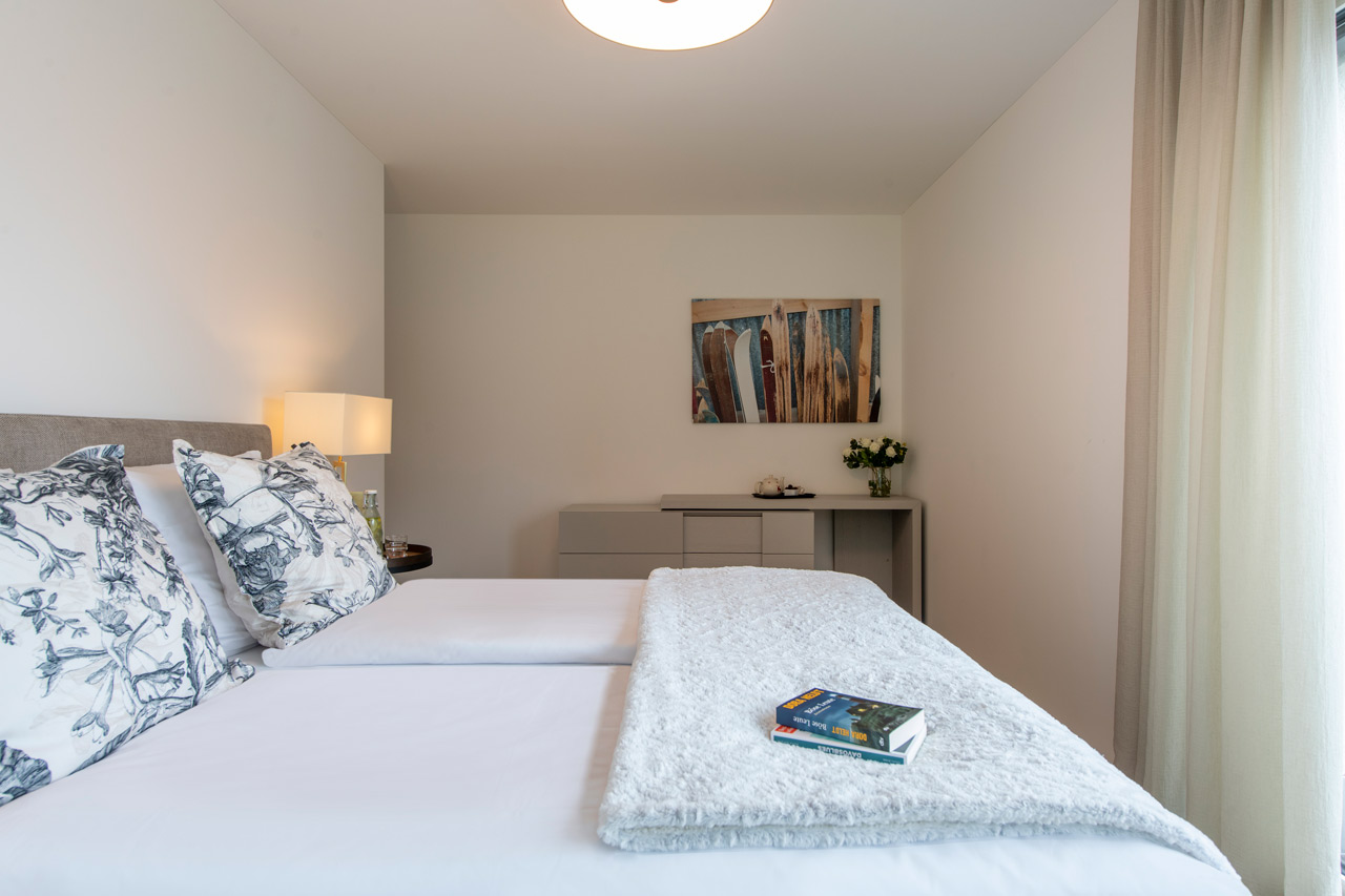 Double bedroom three at Chalet Seehorn in Davos