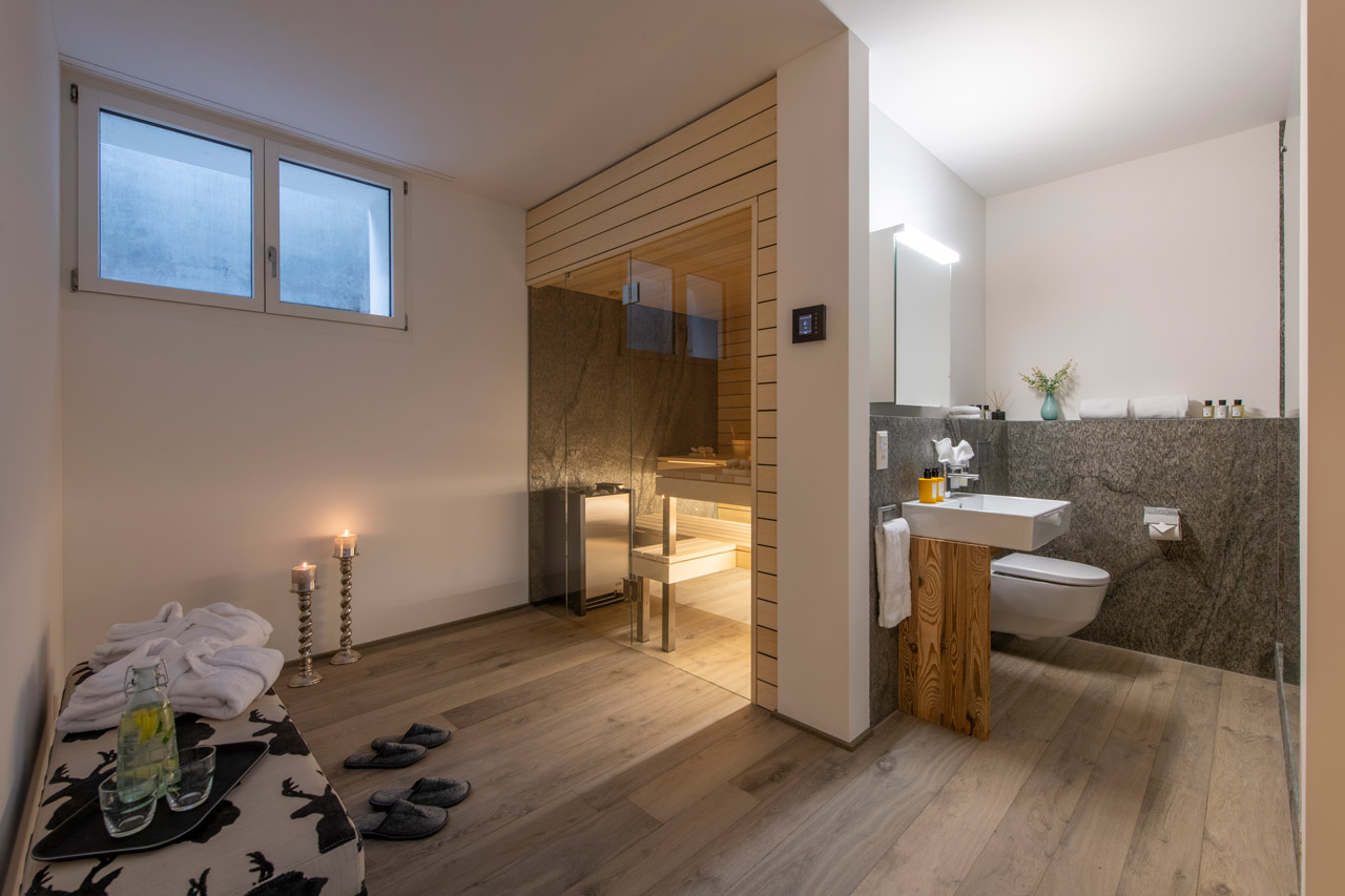Sauna area at Chalet Seehorn in Davos
