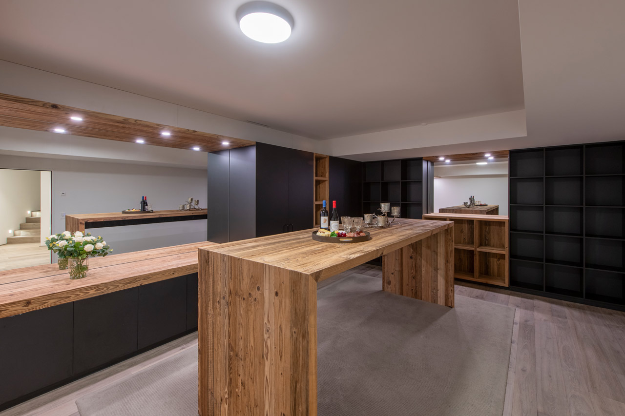 Wine cellar at Chalet Seehorn in Davos