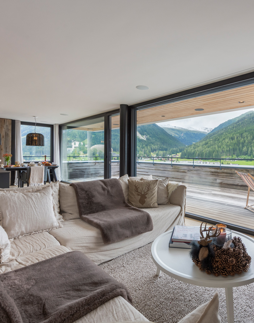 Living area at Penthouse Attica in Davos
